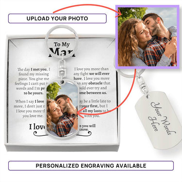 To My Man Morse Code Keychain - Love You This Much